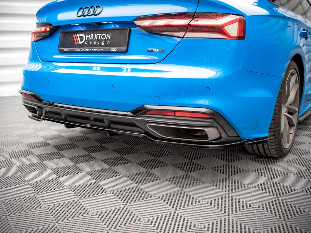 Maxton Design Central Rear Splitter (Vertical Bars) Audi A5 S-Line F5 Facelift Maxton Design SR