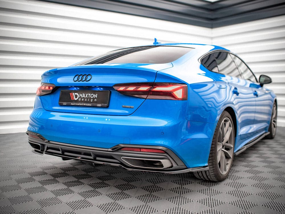 Maxton Design Central Rear Splitter (Vertical Bars) Audi A5 S-Line F5 Facelift Maxton Design SR