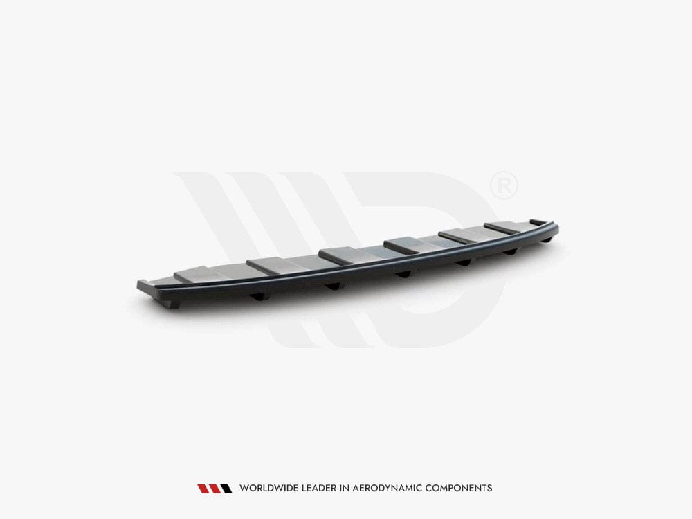 Maxton Design Central Rear Splitter (Vertical Bars) Audi A6 C7 S-Line Avant Exhaust 2X1 2011-2014 Maxton Design SR