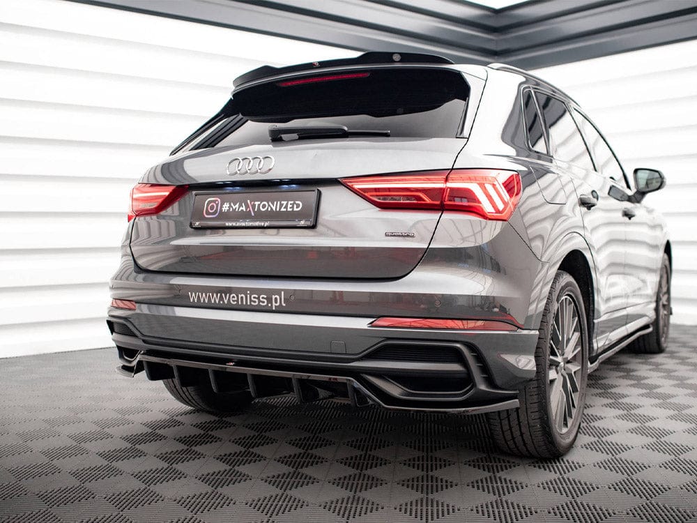 Maxton Design Central Rear Splitter (Vertical Bars) Audi Q3 S-Line F3 Maxton Design SR