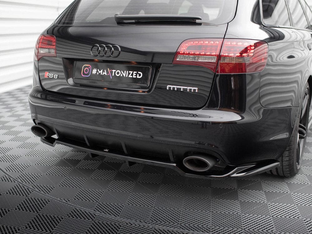 Maxton Design Central Rear Splitter (Vertical Bars) Audi RS6 Avant C6 Maxton Design SR