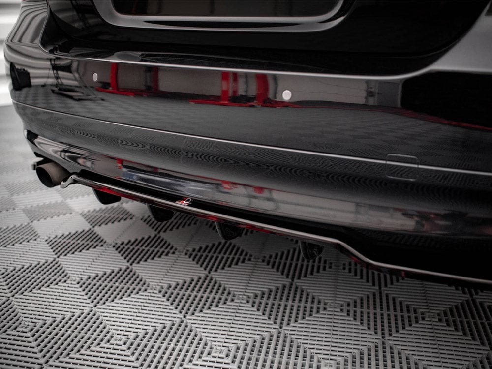 Maxton Design Central Rear Splitter (Vertical Bars) BMW 3 Sedan E90 2004-2008 Maxton Design SR