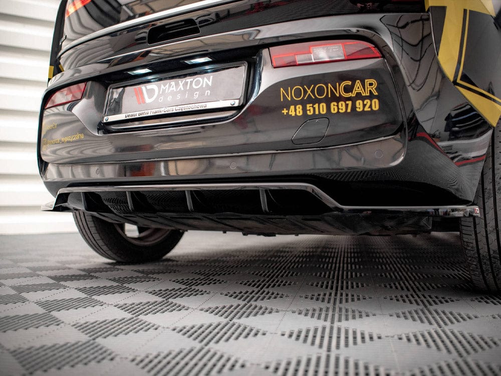 Maxton Design Central Rear Splitter (Vertical Bars) BMW I3 Mk1 Facelift 2017-2022 Maxton Design SR