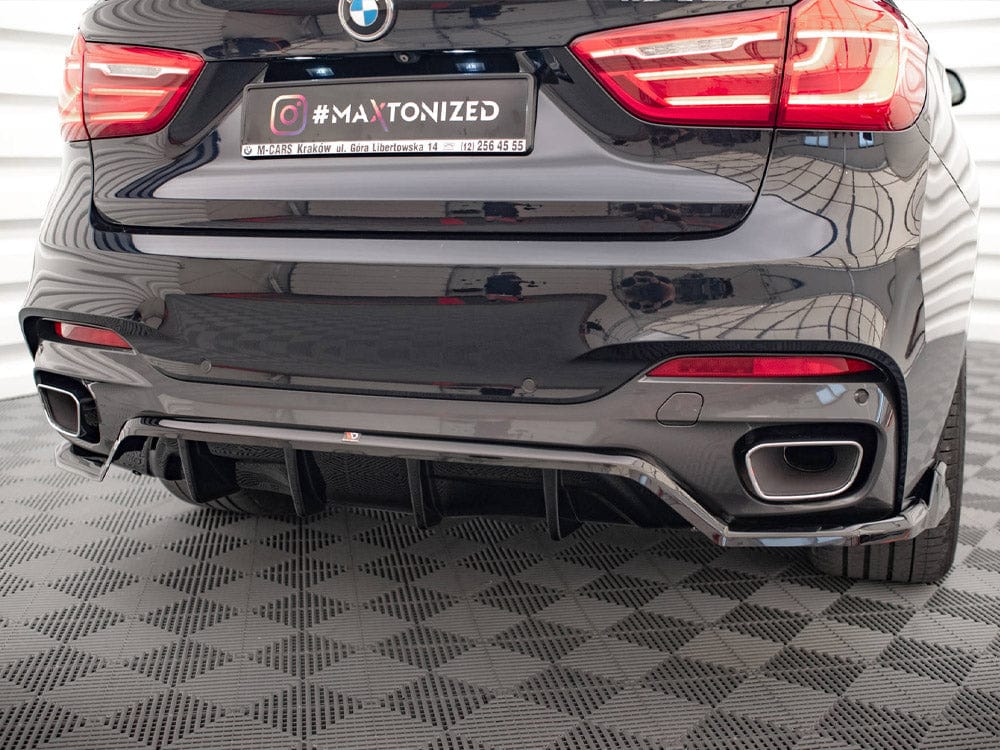 Maxton Design Central Rear Splitter (Vertical Bars) BMW X6 M Sport F16 Maxton Design SR
