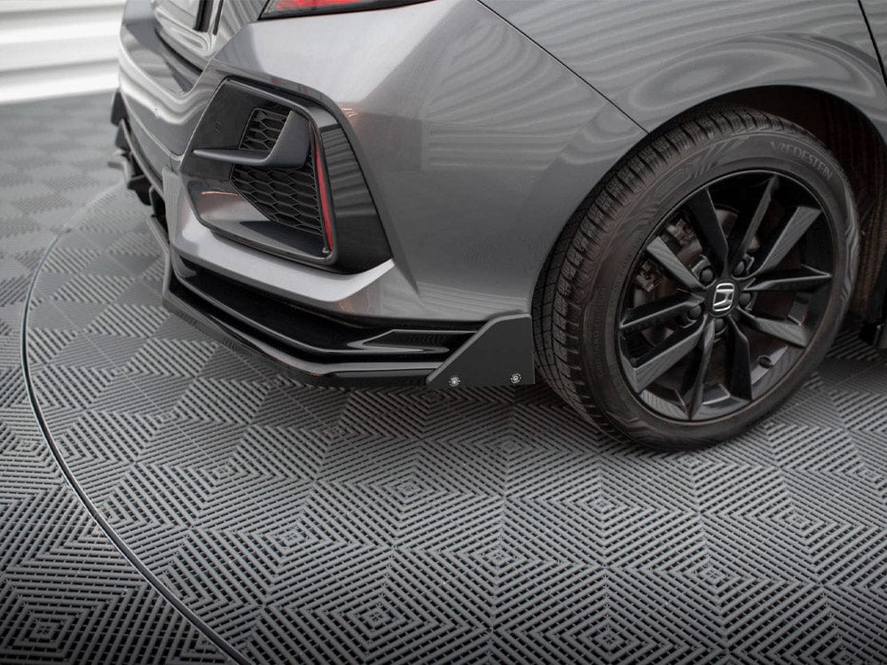 Maxton Design Central Rear Splitter (Vertical Bars) + Flaps Honda Civic Sport Mk 10 Maxton Design SR