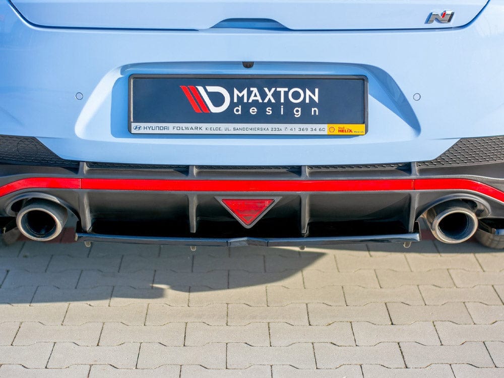 Maxton Design Central Rear Splitter (Vertical Bars) Hyundai I30 Mk3 N Fastback Maxton Design SR