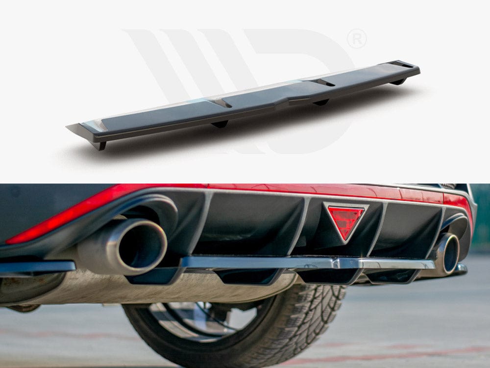 Maxton Design Central Rear Splitter (Vertical Bars) Hyundai I30 Mk3 N Fastback Maxton Design SR