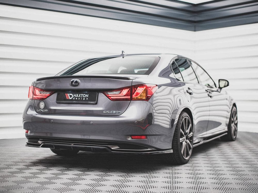 Maxton Design Central Rear Splitter (Vertical Bars) Lexus GS F Sport Hybrid Mk4 (L10) 2012-2015 Maxton Design SR