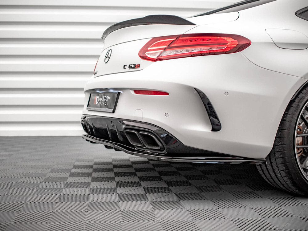 Maxton Design Central Rear Splitter (Vertical Bars) Mercedes-AMG C 63AMG Coupe AMG Aero Pack C205 Facelift Maxton Design SR