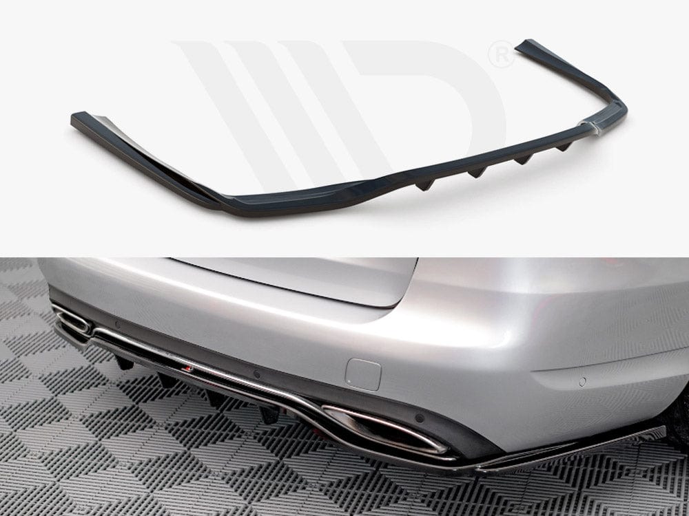 Maxton Design Central Rear Splitter (Vertical Bars) Mercedes C W205 Estate 2014-2018 Maxton Design SR