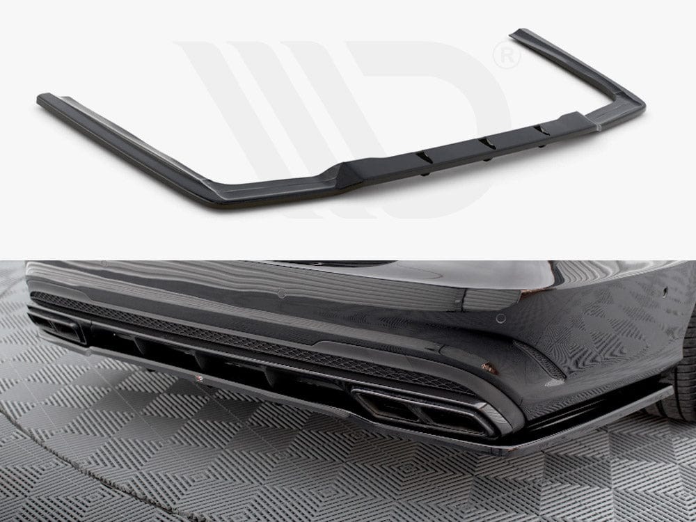 Maxton Design Central Rear Splitter (Vertical Bars) Mercedes E63 AMG Sedan W212 Facelift Maxton Design SR