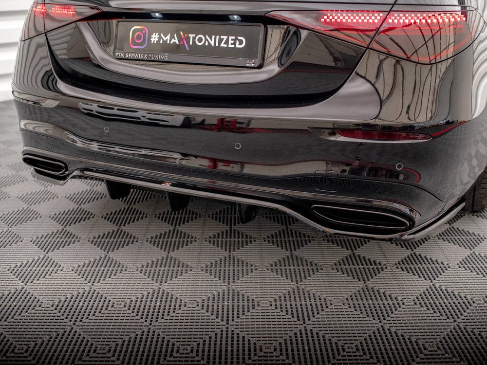 Maxton Design Central Rear Splitter (Vertical Bars) Mercedes S AMG-Line W223 Maxton Design SR