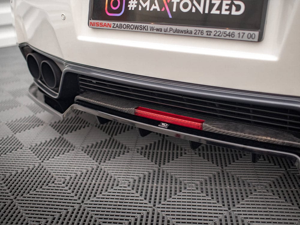 Maxton Design Central Rear Splitter (Vertical Bars) Nissan GTR R35 Facelift Maxton Design SR