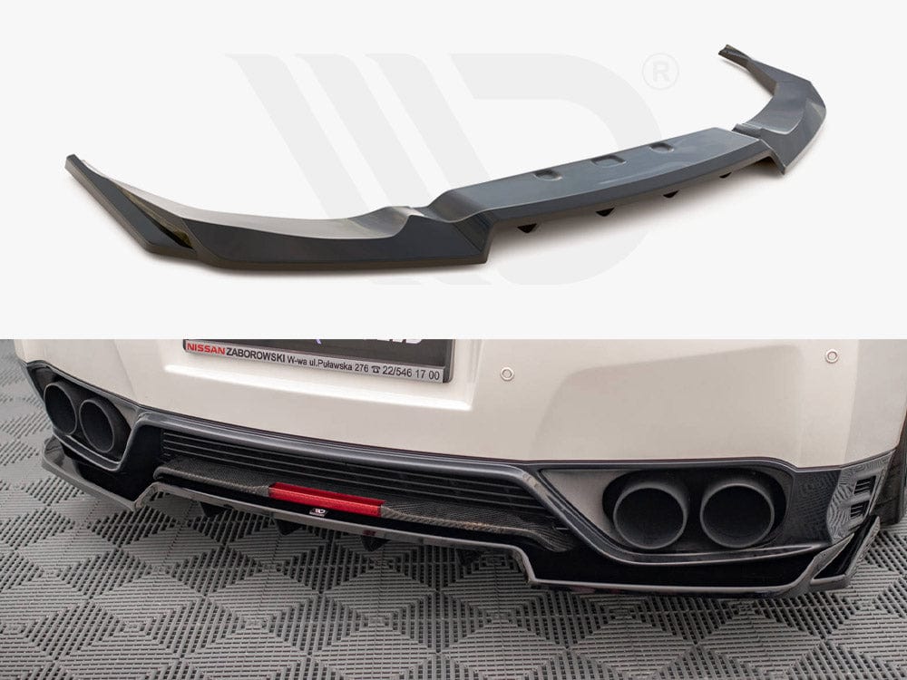 Maxton Design Central Rear Splitter (Vertical Bars) Nissan GTR R35 Facelift Maxton Design SR