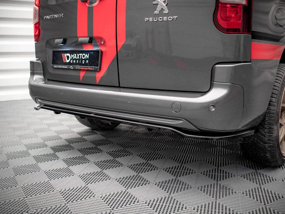 Maxton Design Central Rear Splitter (Vertical Bars) Peugeot Partner MK3 2018- Maxton Design SR