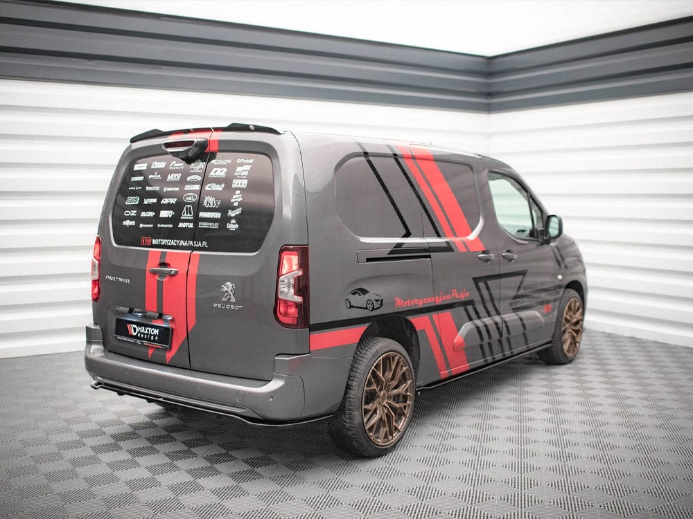 Maxton Design Central Rear Splitter (Vertical Bars) Peugeot Partner MK3 2018- Maxton Design SR