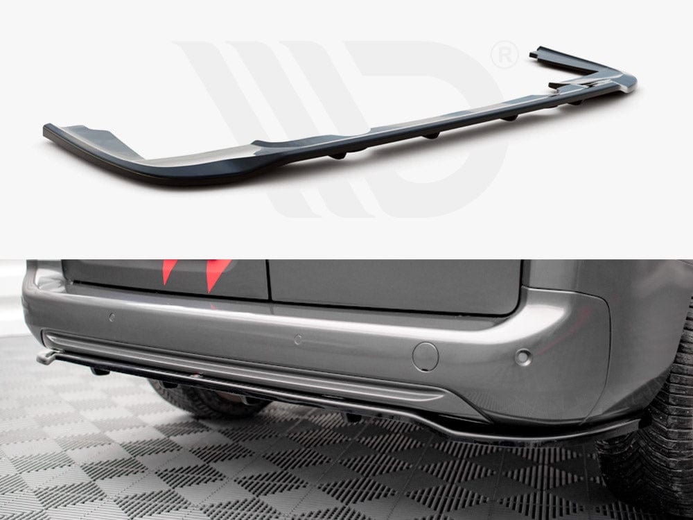 Maxton Design Central Rear Splitter (Vertical Bars) Peugeot Partner MK3 2018- Maxton Design SR