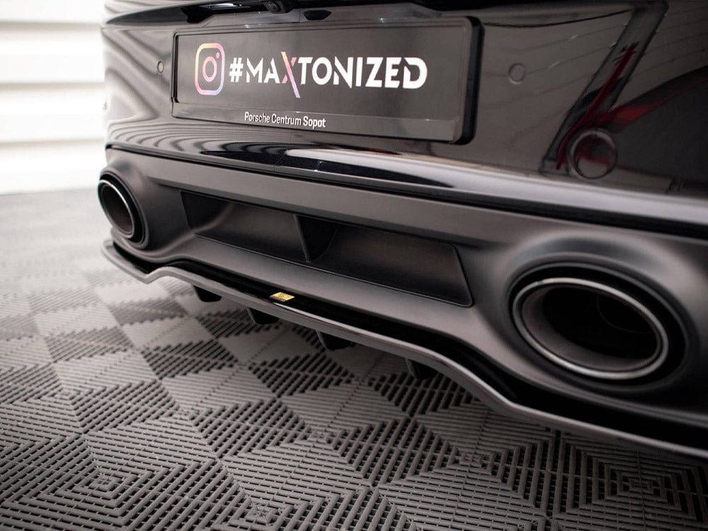 Maxton Design Central Rear Splitter (Vertical Bars) Porsche 911 Turbo S 992 Maxton Design SR