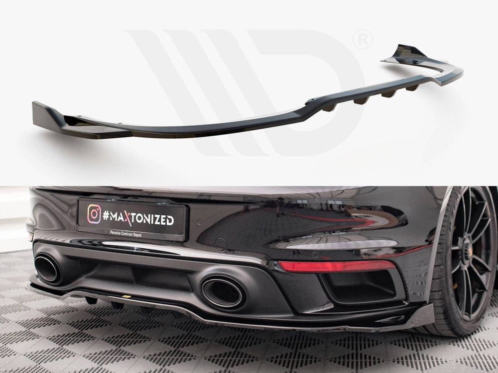 Maxton Design Central Rear Splitter (Vertical Bars) Porsche 911 Turbo S 992 Maxton Design SR