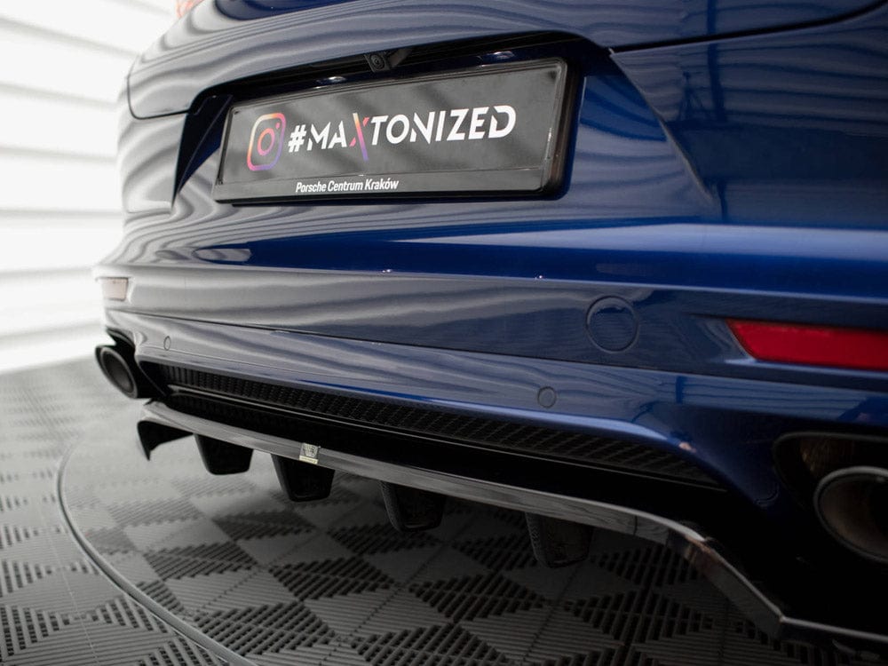 Maxton Design Central Rear Splitter (Vertical Bars) Porsche Panamera E-Hybrid 971 Facelift Maxton Design SR