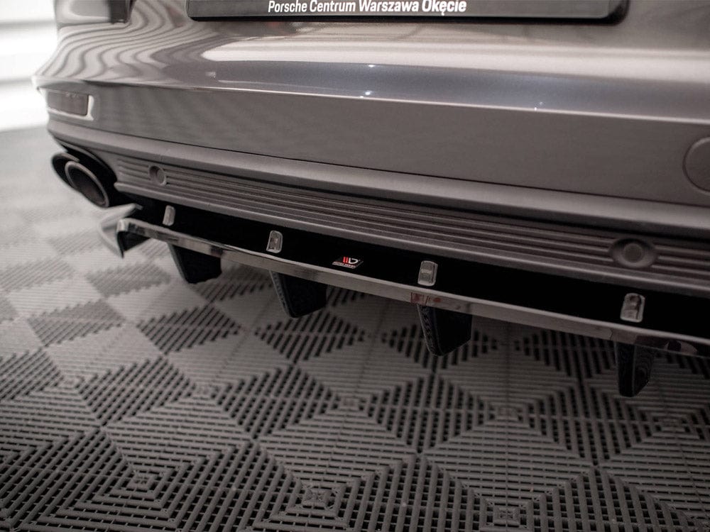 Maxton Design Central Rear Splitter (Vertical Bars) Porsche Panamera E-Hybrid 971 Maxton Design SR