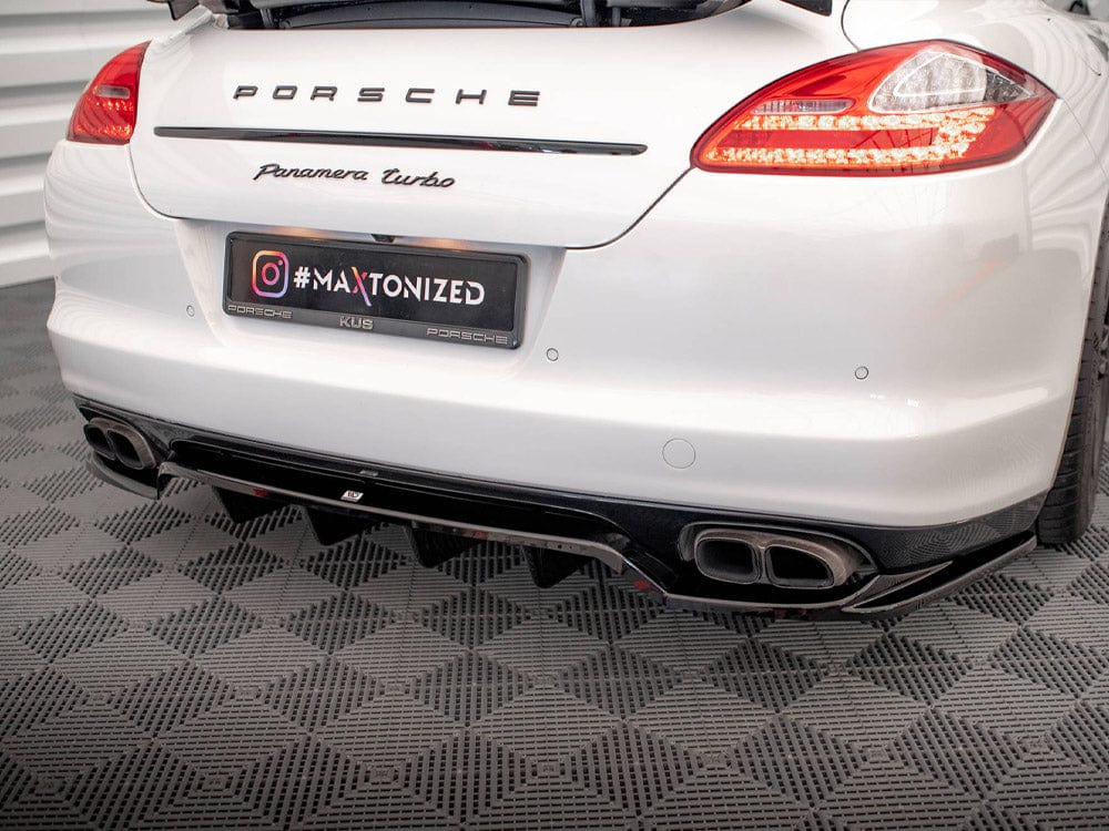 Maxton Design Central Rear Splitter (Vertical Bars) Porsche Panamera Turbo 970 Maxton Design SR