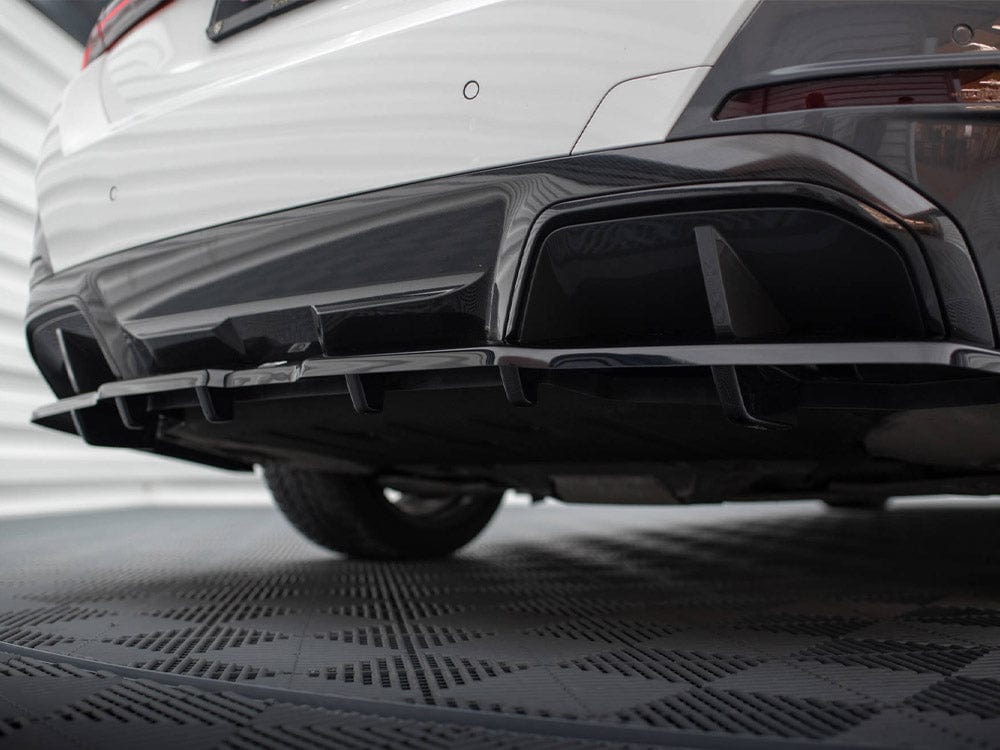 Maxton Design Central Rear Splitter (Vertical Bars) V.1 BMW i4 M-Pack G26 Maxton Design SR