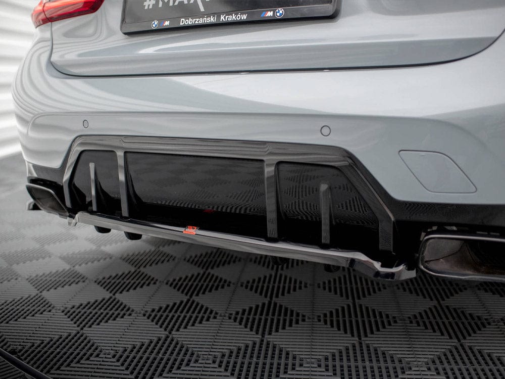 Maxton Design Central Rear Splitter (Vertical Bars) V.1 BMW M340i G20 / G21 Facelift Maxton Design SR