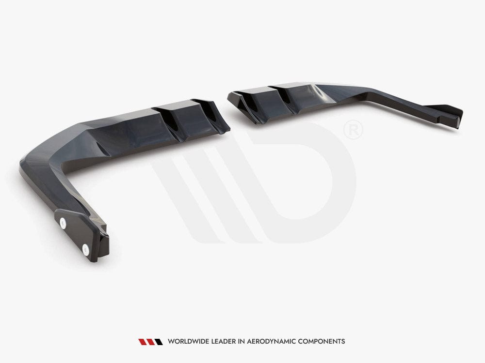 Maxton Design Central Rear Splitter (Vertical Bars) V.1 + Flaps Honda Civic Type-R Mk 11 Maxton Design SR