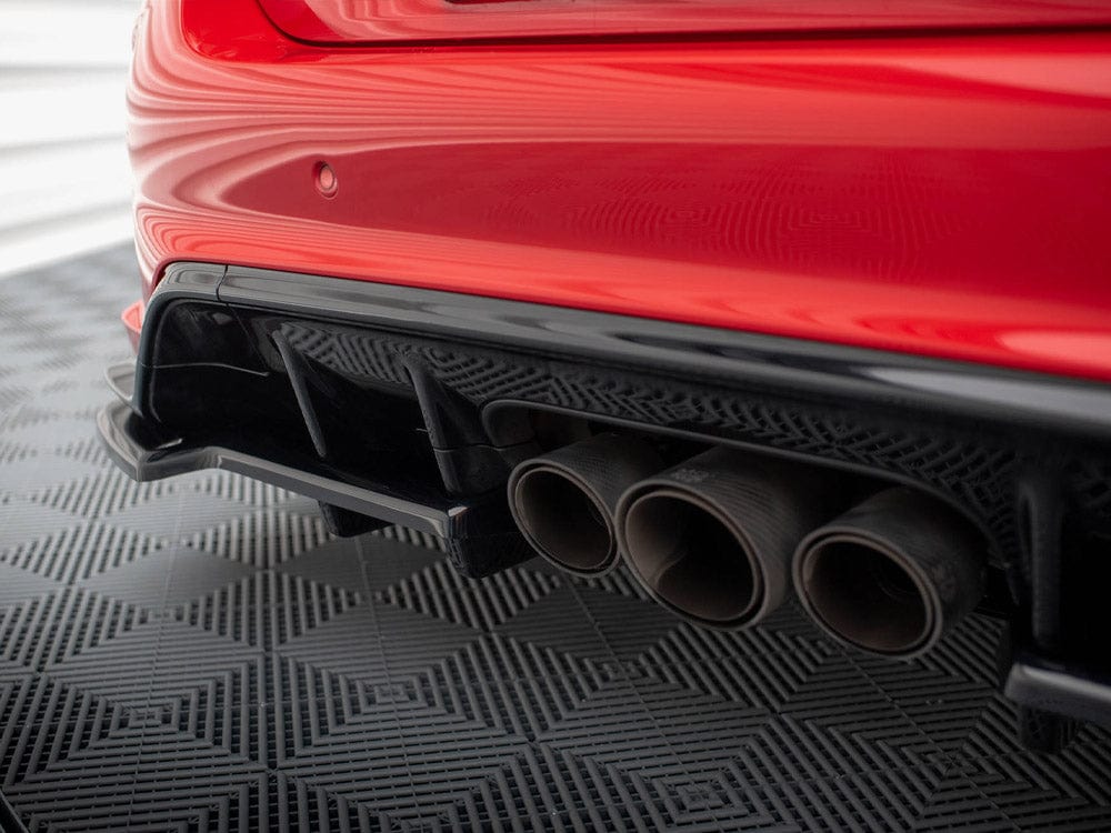 Maxton Design Central Rear Splitter (Vertical Bars) V.1 Honda Civic Type-R Mk 11 Maxton Design SR