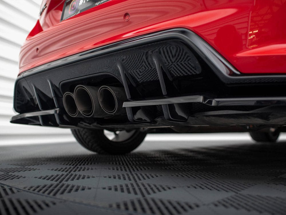 Maxton Design Central Rear Splitter (Vertical Bars) V.1 Honda Civic Type-R Mk 11 Maxton Design SR