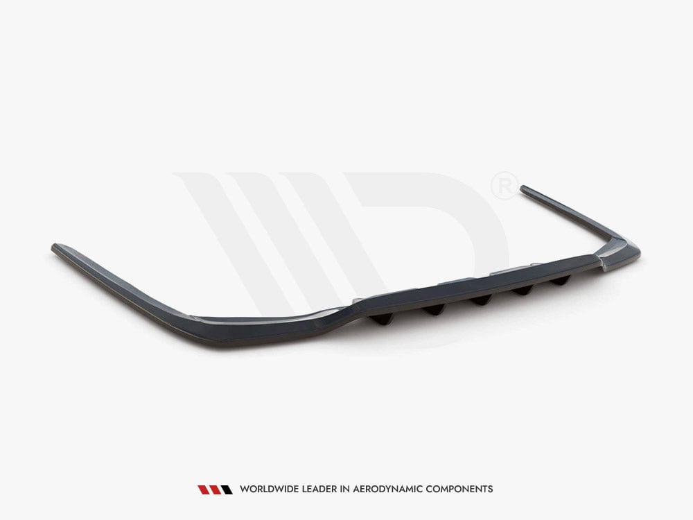 Maxton Design Central Rear Splitter (W/ Vertical Bars) Lexus LS MK4 Facelift 2012-2017 Maxton Design SR
