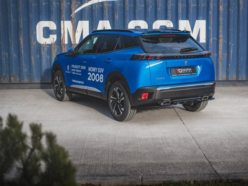 Maxton Design Central Rear Splitter (W/ Vertical Bars) Peugeot 2008 MK2 2019- Maxton Design SR