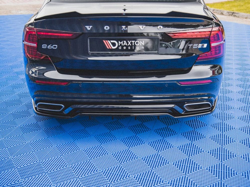 Maxton Design Central Rear Splitter (W/ Vertical Bars) Volvo S60/V60 R-design MK3 2018- Maxton Design SR