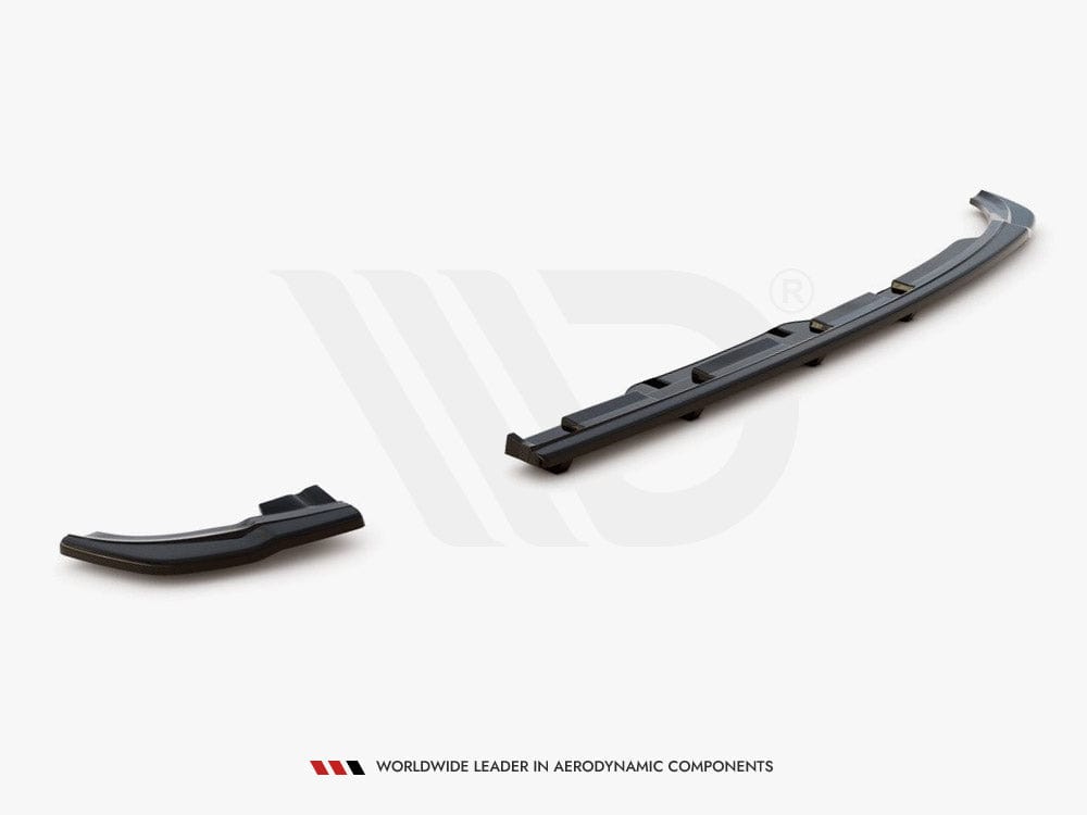 Maxton Design Central Rear Splitter (W/ Vertical Bars) VW Polo MK6 GTI 2017-2021 Maxton Design SR