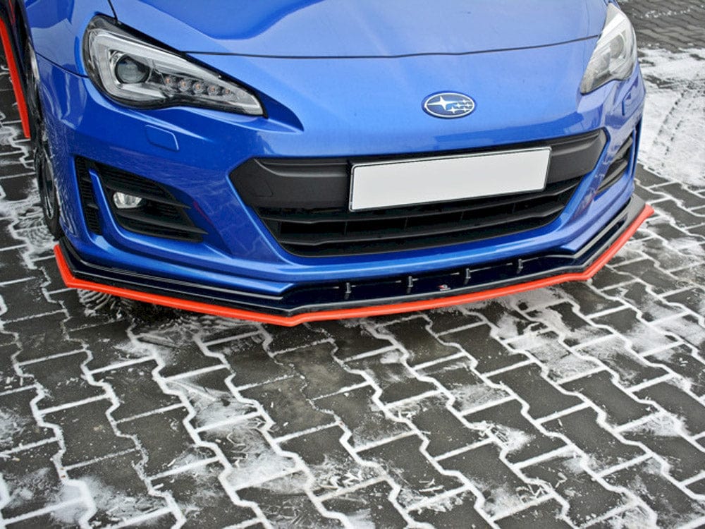 Maxton Design Front Splitter (Black & Red) V.4 Subaru BRZ Facelift 2017-2020 Maxton Design SR