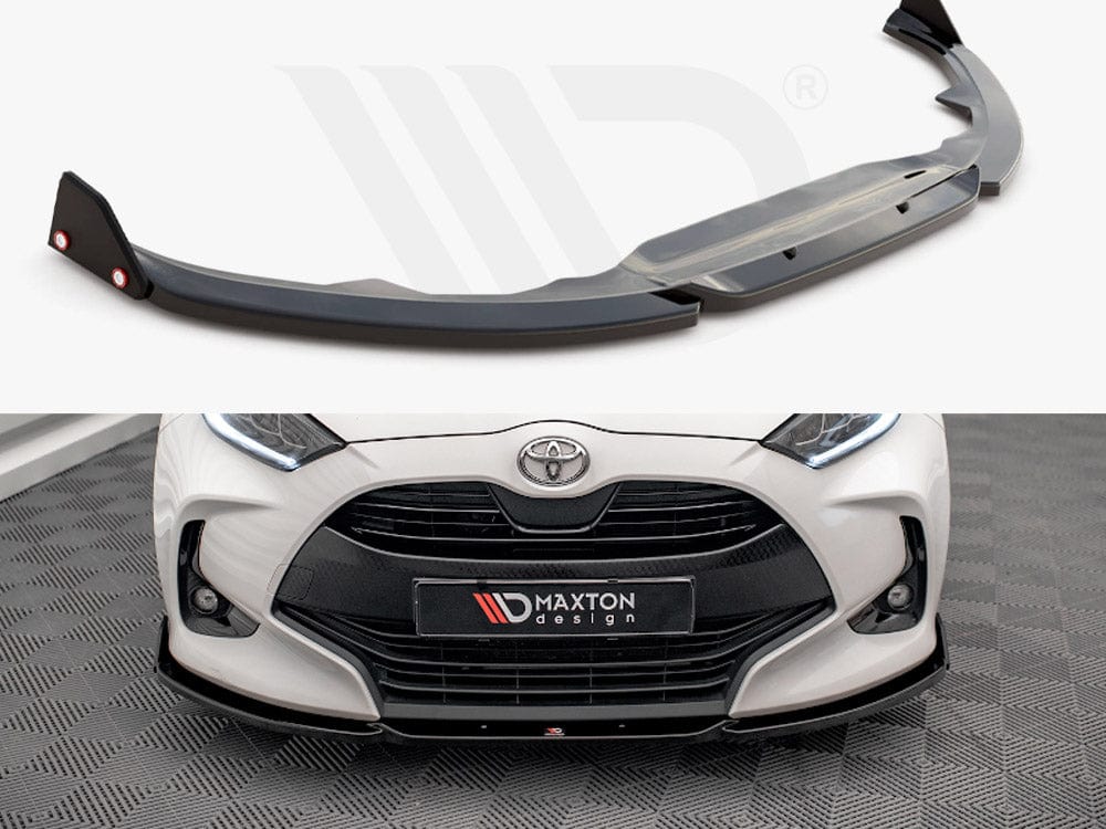 Maxton Design Front Splitter V.1 + Flaps Toyota Yaris Mk4 Maxton Design SR