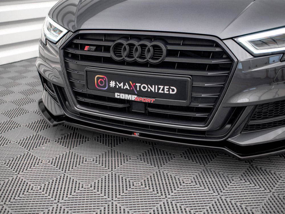 Maxton Design Front Splitter V.2 Audi S3 / A3 S-Line Sportback 8V Facelift Maxton Design SR