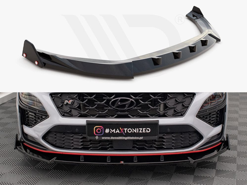 Maxton Design Front Splitter V.2 + Flaps Hyundai Kona N Mk1 Maxton Design SR