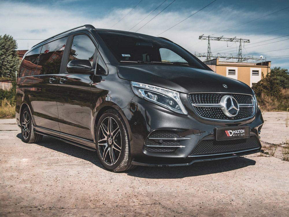 Maxton Design Front Splitter V4 Mercedes-benz V-class Amg-line W447 Facelift 2019- Maxton Design SR