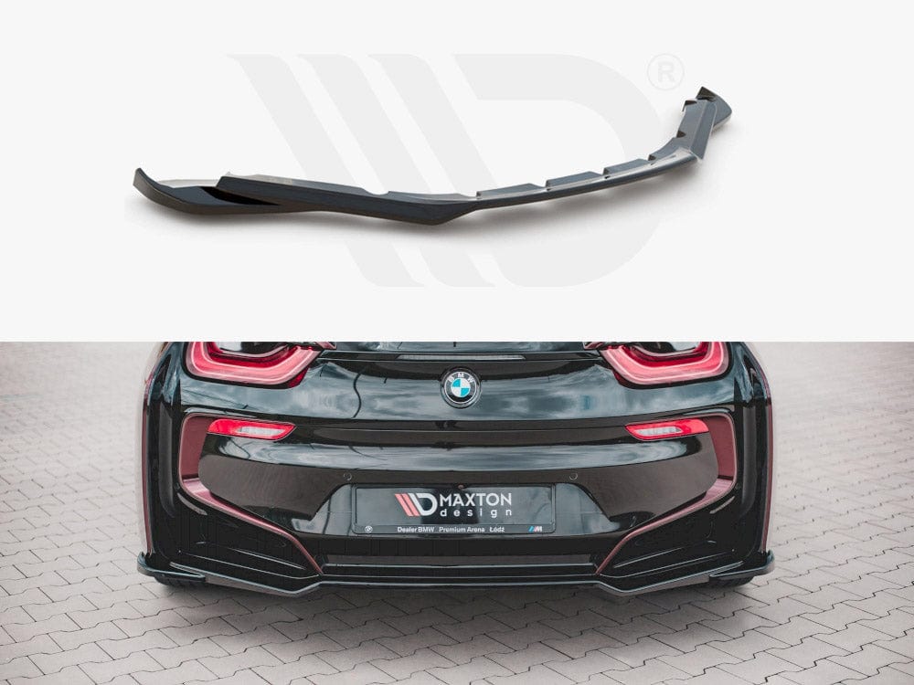 Maxton Design Gloss Black Central Rear Splitter Bmw I8 2014-2020 Maxton Design SR
