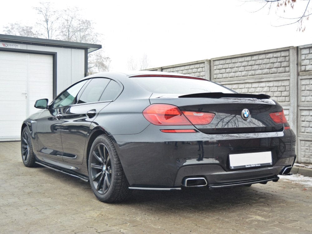 Maxton Design Gloss Black Central Rear Splitter (Vertical Bars) BMW 6 Gran Coupe M-Sport Maxton Design SR