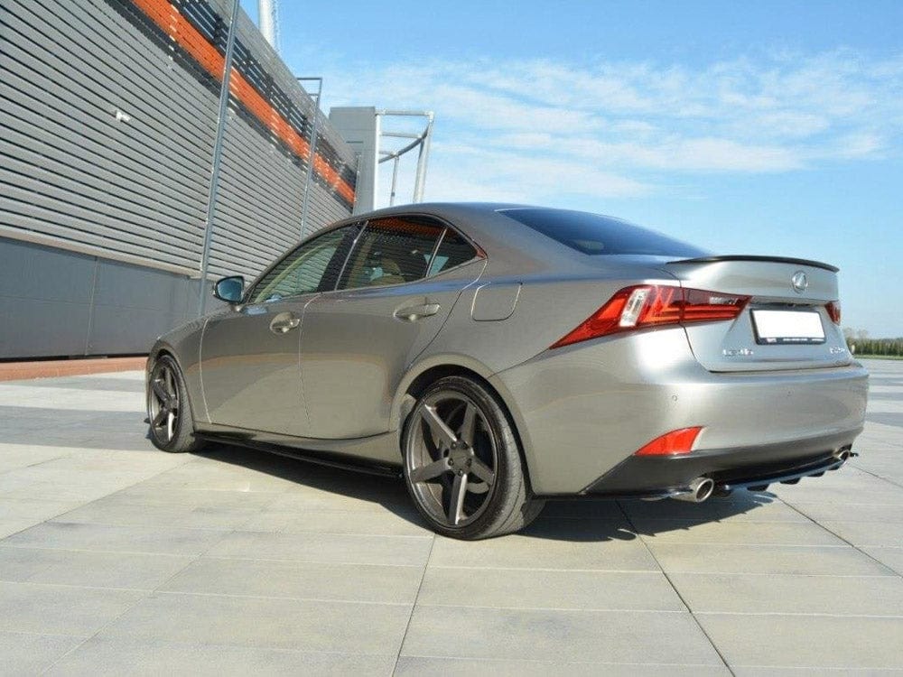 Maxton Design Gloss Black Central Rear Splitter (Vertical Bars) Lexus IS Mk3 T Maxton Design SR