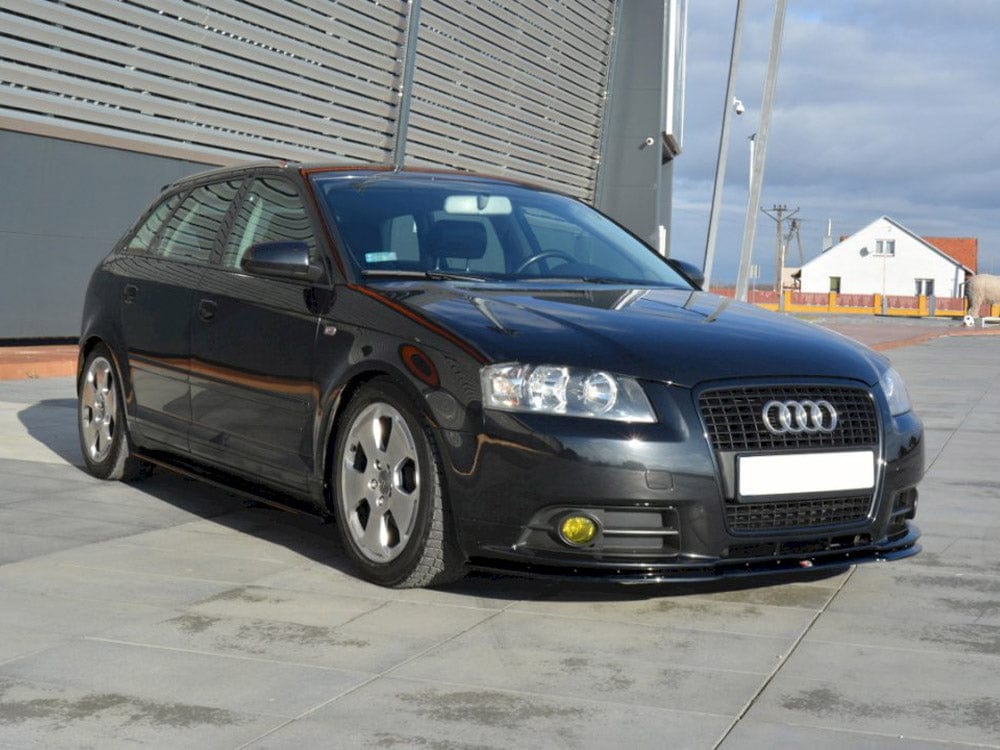 Maxton Design Gloss Black Front Splitter Audi A3 8P Sportback S-line 2004-2008 Maxton Design SR