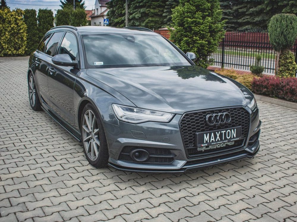 Maxton Design Gloss Black Front Splitter Audi S6/ A6 S-Line C7 Facelift Maxton Design SR