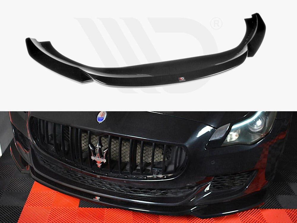Maxton Design Gloss Black Front Splitter Maserati Quattroporte MK6 Pre-facelift 2013-2016 Maxton Design SR