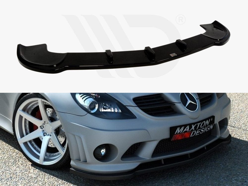 Maxton Design Gloss Black Front Splitter Mercedes SLK R171 (For ME-SLK-R171-AMG204-F1) Maxton Design SR