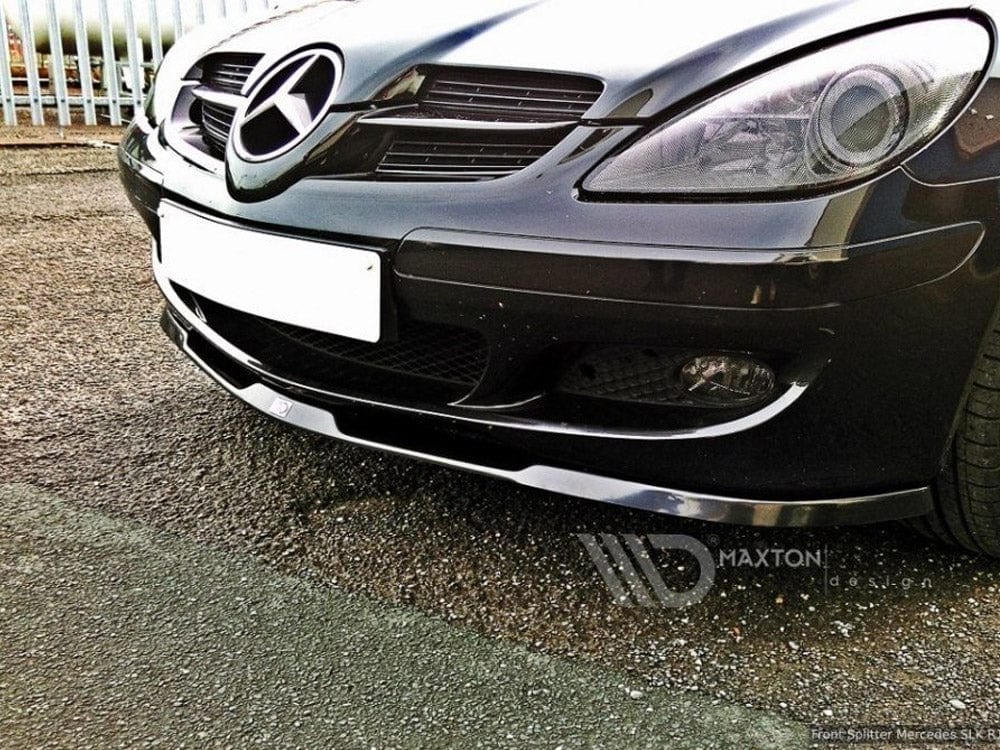 Maxton Design Gloss Black Front Splitter Mercedes SLK R171 Standard Bumper Maxton Design SR