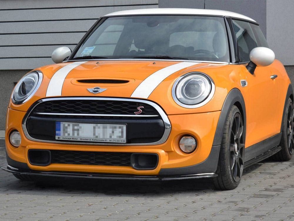 Maxton Design Gloss Black Front Splitter Mini Cooper S MK3 Pre-facelift 3 Door (F56) 2014-2017 Maxton Design SR