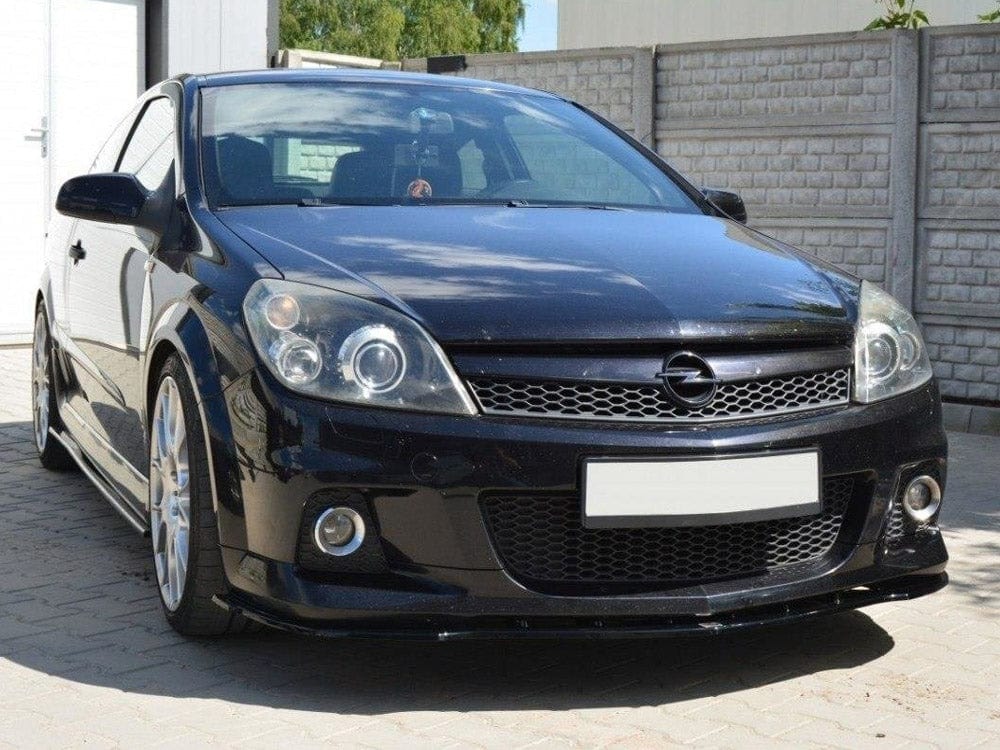 Maxton Design Gloss Black Front Splitter Opel Astra H (For OPC / VXR) Maxton Design SR